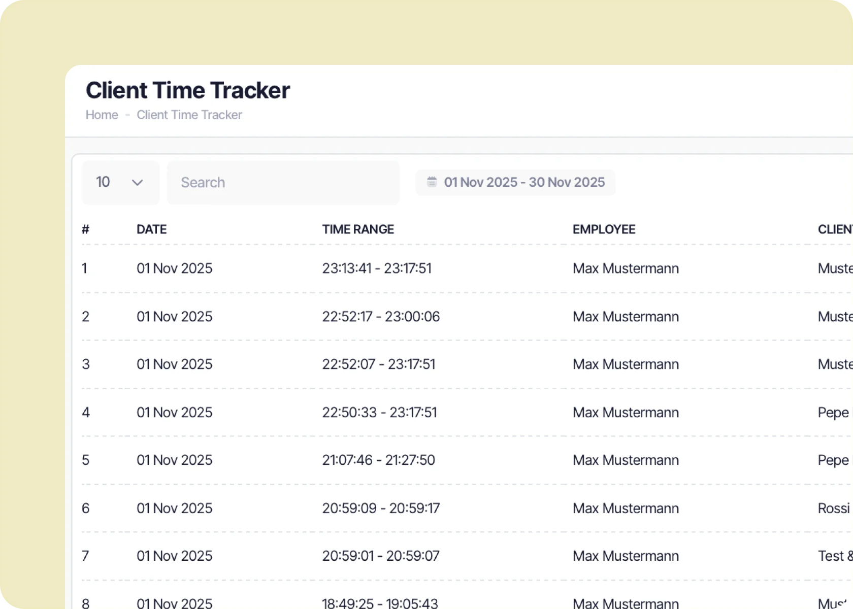 Image gallery marquee